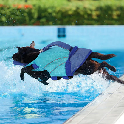 Dogs Life Jackets for Small Dogs, Dog Life Vest for Boating, Lightweight Life Jacket for Pets with Chin Float, Ripstop Puppy Swimming Vest with Superior Buoyancy (Blue,Xs)