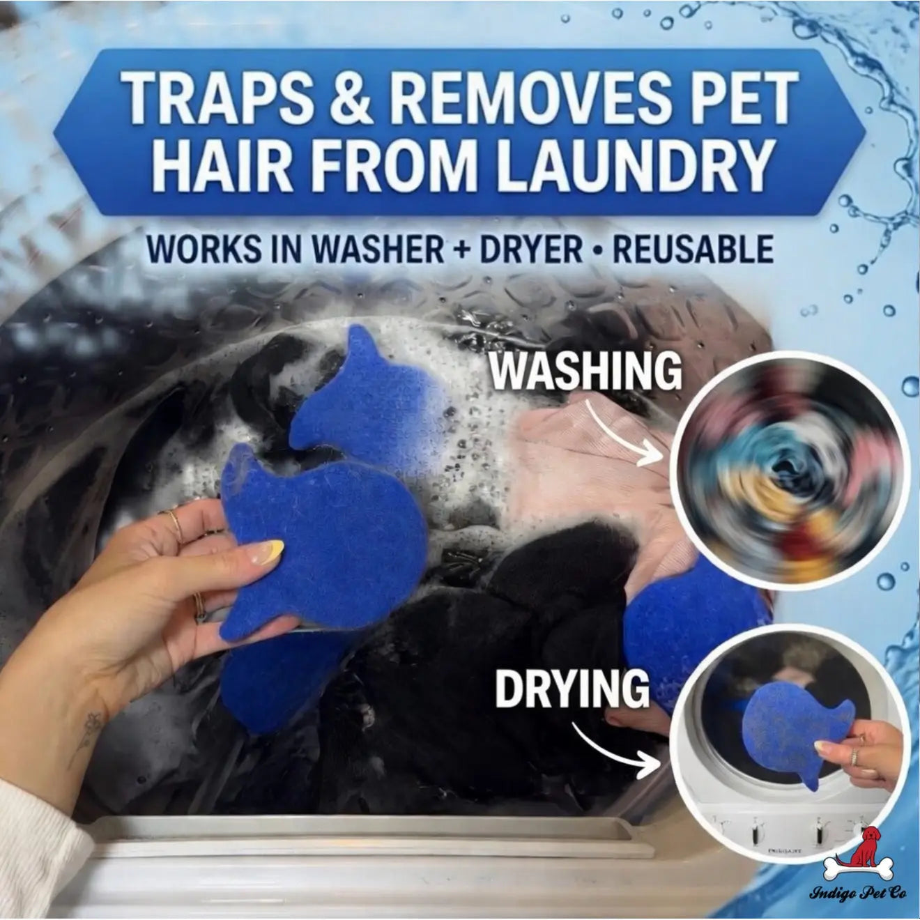 Laundry Pet Hair Removal Fish - 6 Pack