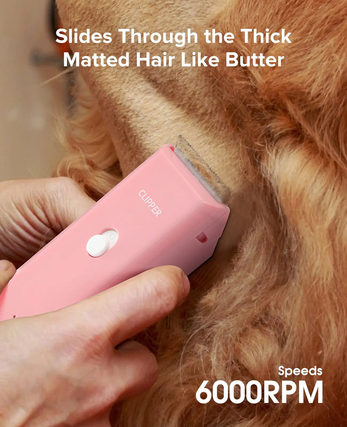 Pet Clippers for Dog Hair Grooming Low Noise, Rechargeable Cordless Cat Shaver with Ceramic Blade,Portable Pet Hair Trimmer for Matted & Long Hair