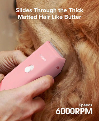 Pet Clippers for Dog Hair Grooming Low Noise, Rechargeable Cordless Cat Shaver with Ceramic Blade,Portable Pet Hair Trimmer for Matted & Long Hair