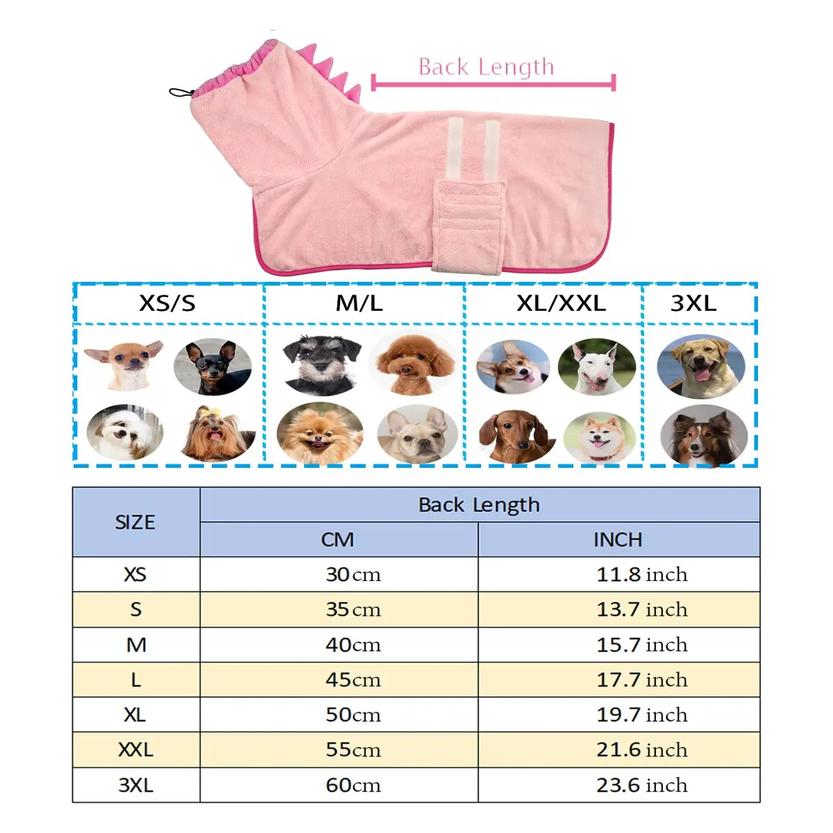 2-Pack Quick-Dry Dog Bathrobe Set, Adjustable Microfiber Pet Robes with Drying Gloves for Bathing and Beach Use Supplies #GLOBAL PICKS