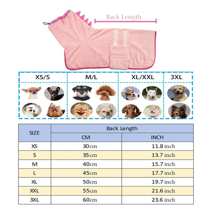 2-Pack Quick-Dry Dog Bathrobe Set, Adjustable Microfiber Pet Robes with Drying Gloves for Bathing and Beach Use Supplies #GLOBAL PICKS