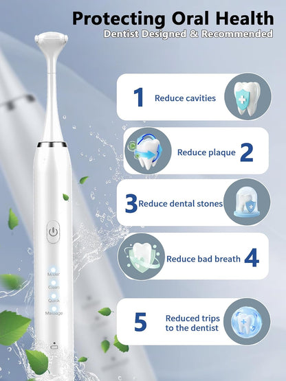 Electric Flosser for Teeth 4 Speeds Reusable- with 50 Replacement Heads | Dentist Recommended Tooth Flossers,Water Flosser Alternative,Rechargeable Dental Floss Picks for Adults,Teenager