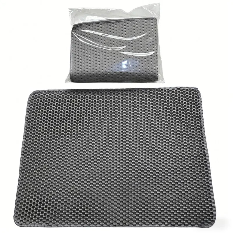 Extra Large Dual-Layer Cat Litter Mat, Litter Box, EVA Material, Anti-Odor, Non-Slip, Easy-Clean, Durable Indoor Mat for Pet Waste Management
