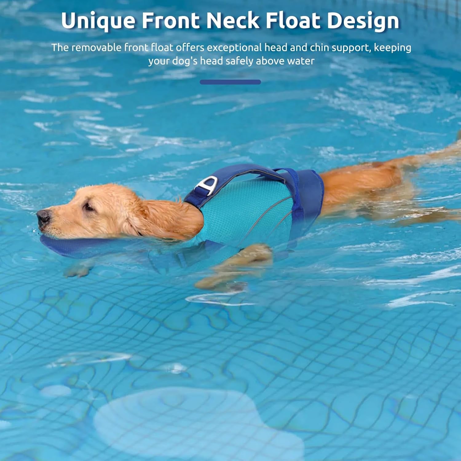 Dogs Life Jackets for Small Dogs, Dog Life Vest for Boating, Lightweight Life Jacket for Pets with Chin Float, Ripstop Puppy Swimming Vest with Superior Buoyancy (Blue,Xs)