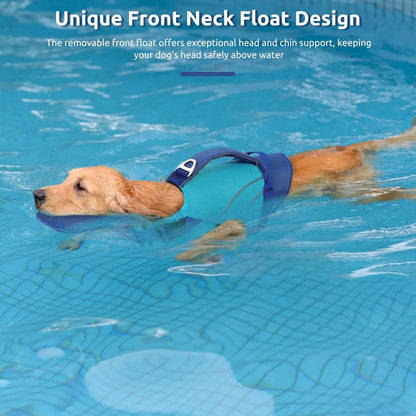 Dogs Life Jackets for Small Dogs, Dog Life Vest for Boating, Lightweight Life Jacket for Pets with Chin Float, Ripstop Puppy Swimming Vest with Superior Buoyancy (Blue,Xs)