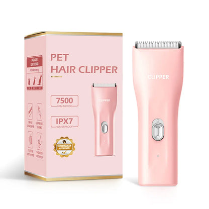 Pet Clippers for Dog Hair Grooming Low Noise, Rechargeable Cordless Cat Shaver with Ceramic Blade,Portable Pet Hair Trimmer for Matted & Long Hair